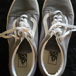 Vans Gray and White Sneakers